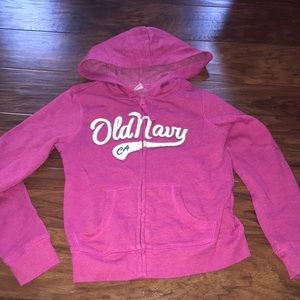 Old Navy pink zip up hoodie